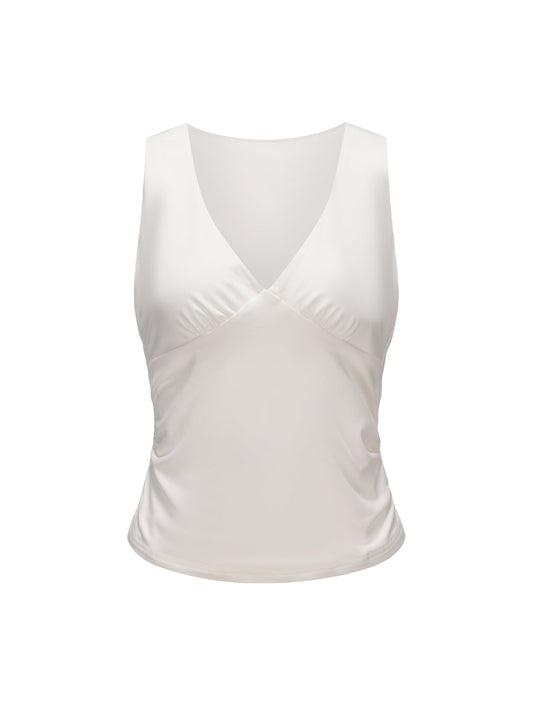 V-Neck Ruched Top