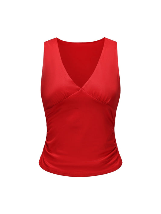 V-Neck Ruched Top