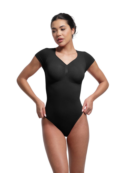 V-Neck Sculpting Tee Bodysuit