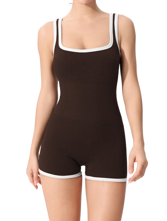Outlined Ribbed Bodysuit