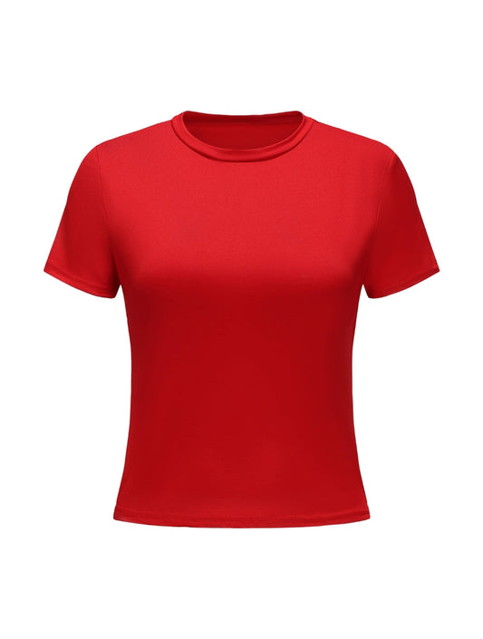Short Sleeve Crew Neck Top