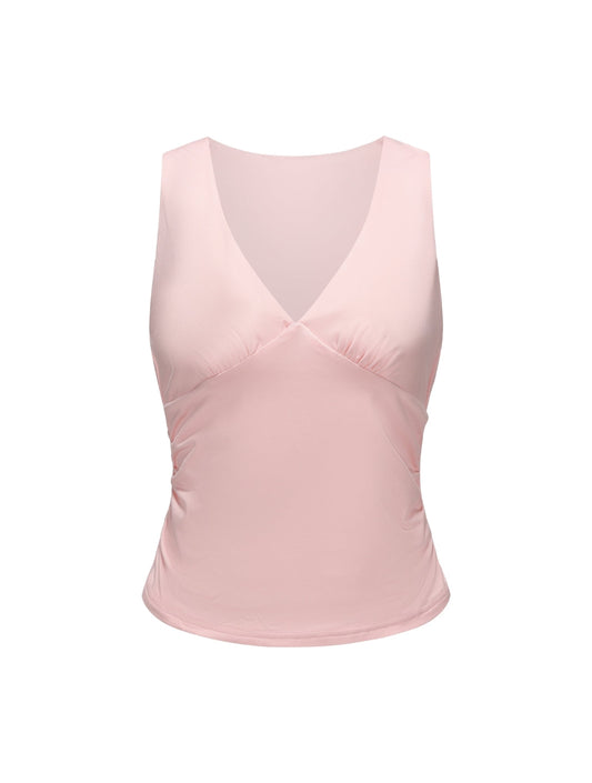 V-Neck Ruched Top